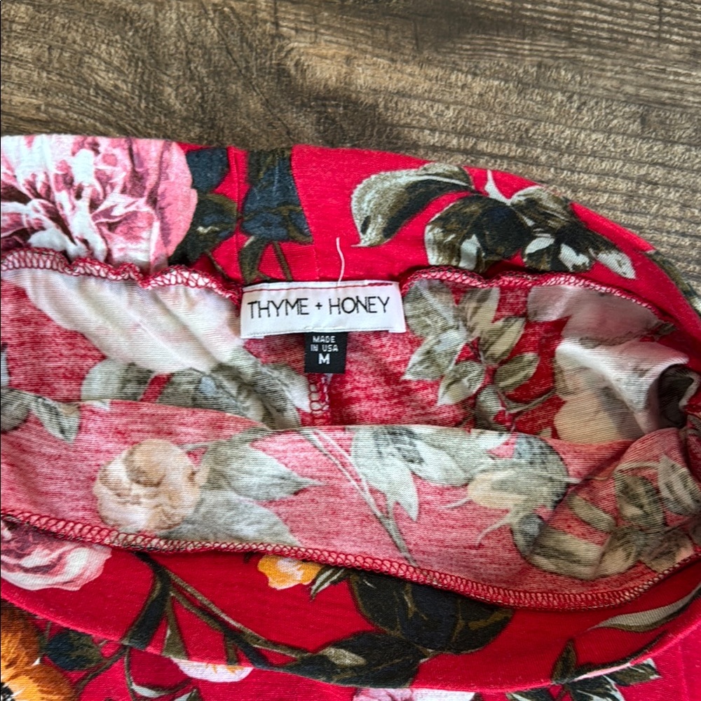 Floral Red Maxi Skirt - Picture 4 of 5